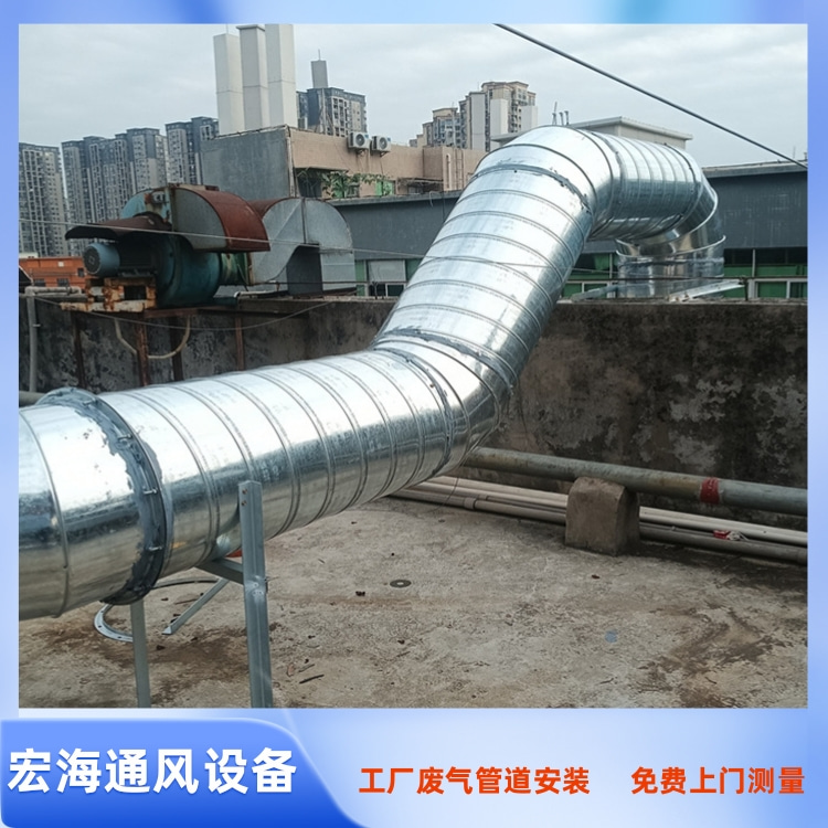 赣州工厂车间排烟管道安装工程案例