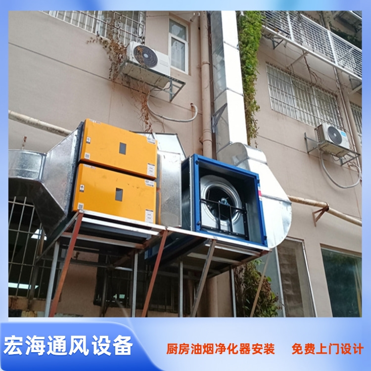 赣州市专注厨房排烟管道安装工程公司 白铁排油烟管道安装